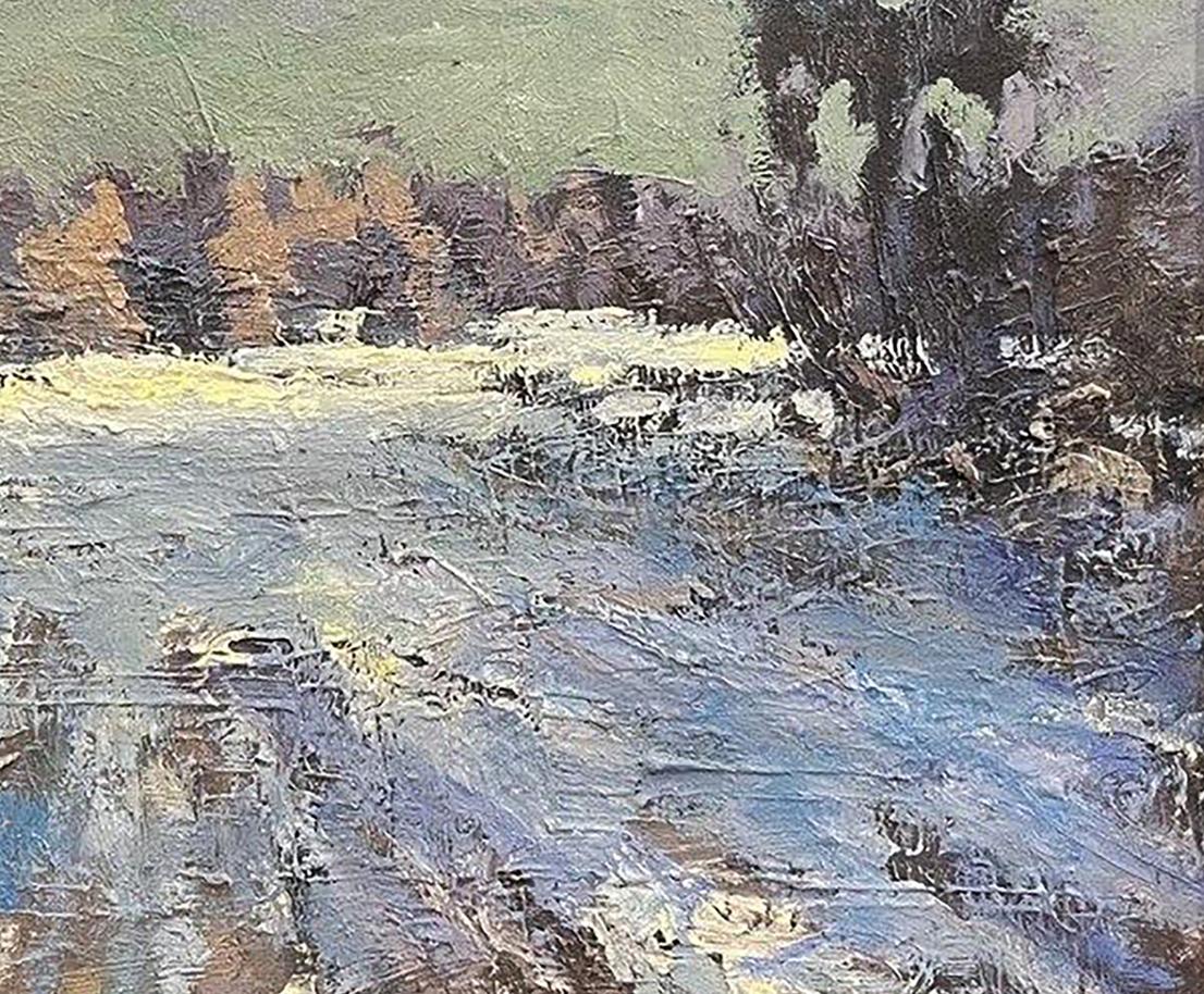 Oil painting Winter Nature Landscape Volodymyr Pashchenko Artwork for Sale    