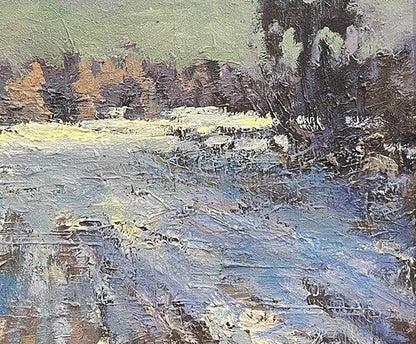 Oil painting Winter Nature Landscape Volodymyr Pashchenko Artwork for Sale    