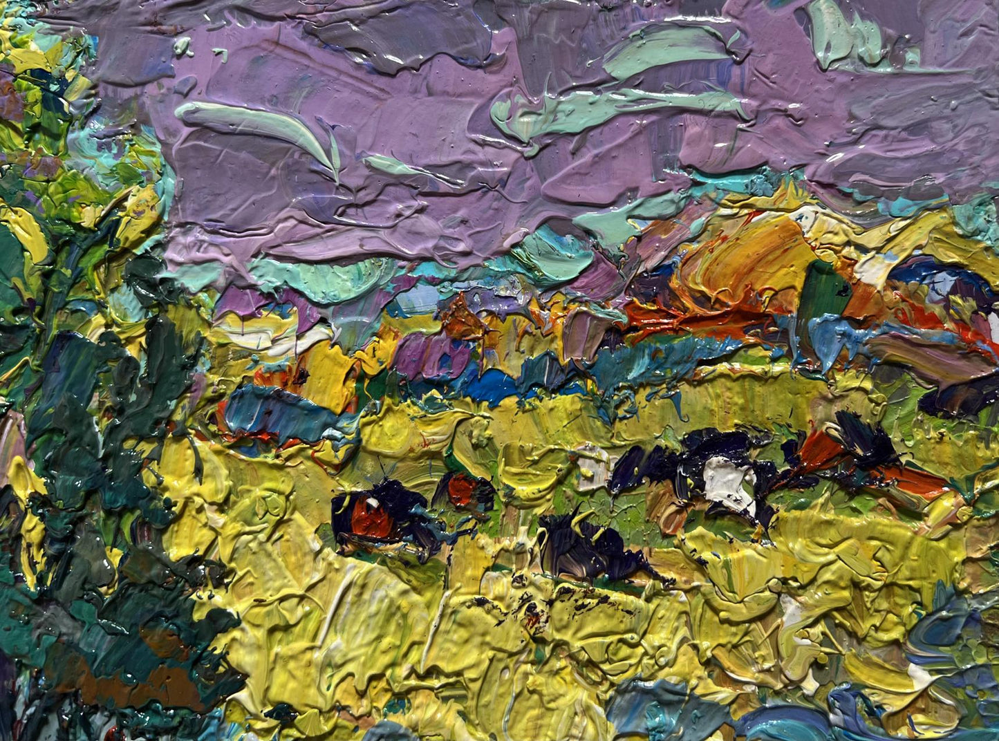 Vibrant impressionist oil painting In autumn after the rain by Oleksiy Ivanyuk