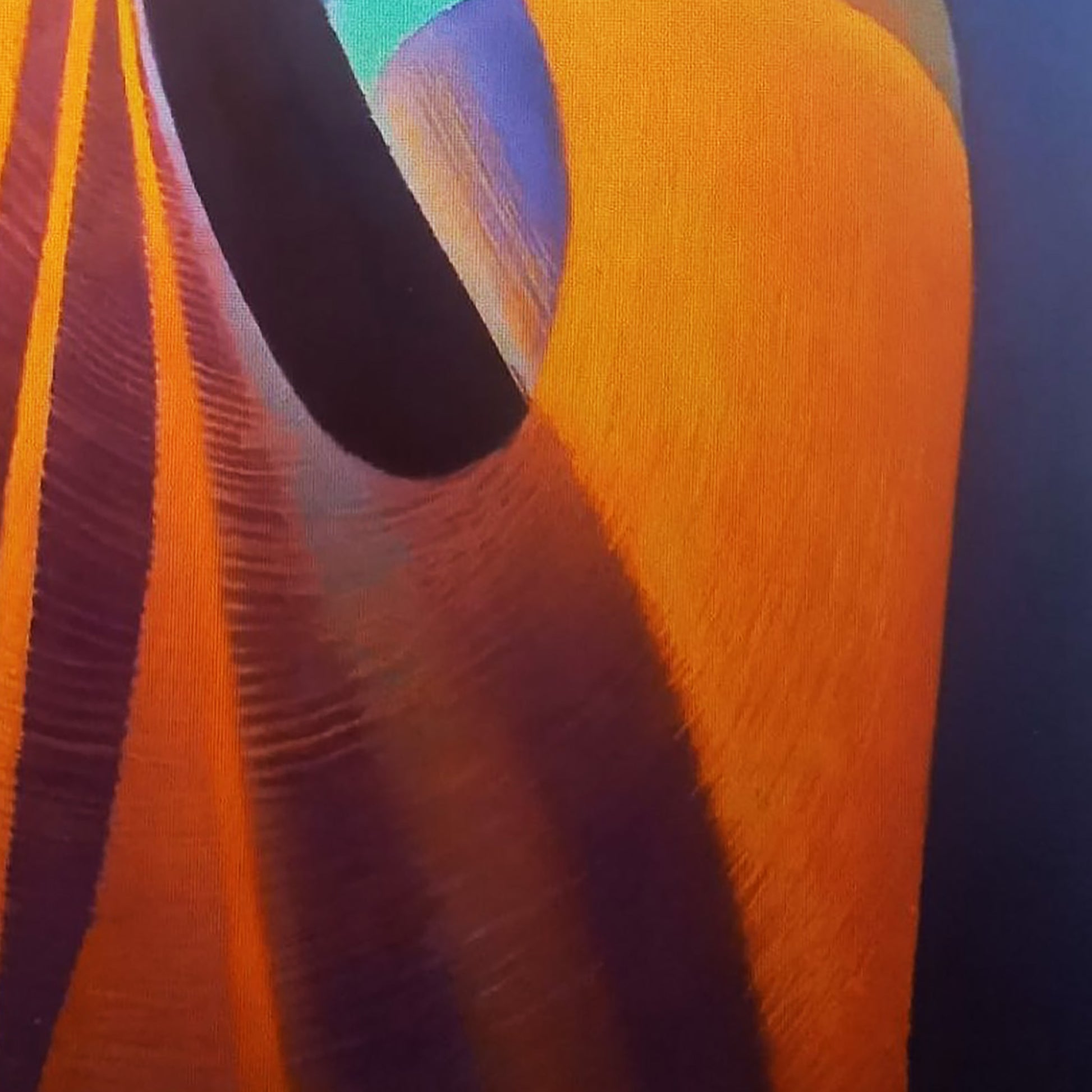 Vibrant orange sculpture oil painting by Alexander Strashevich