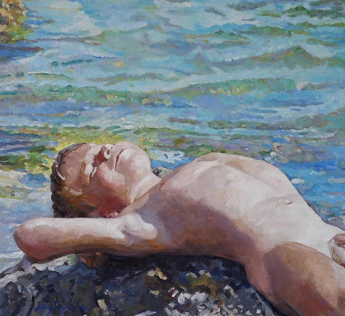 Oil painting Dreams and dreams about summer Anatoly Varvarov