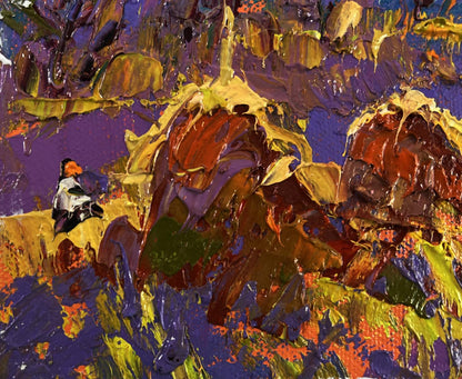 Vibrant impressionist oil painting Light fades in the embrace of silence by Oleksiy Ivanyuk