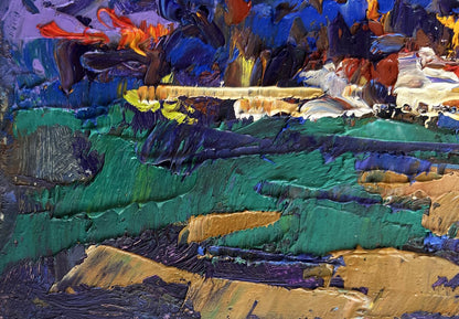 Vibrant impressionist oil painting Morning summer moon by Oleksiy Ivanyuk