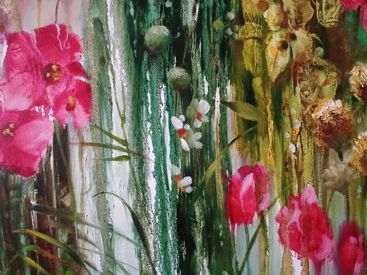 Abstract oil painting Spring flowers Anatoly Tarabanov