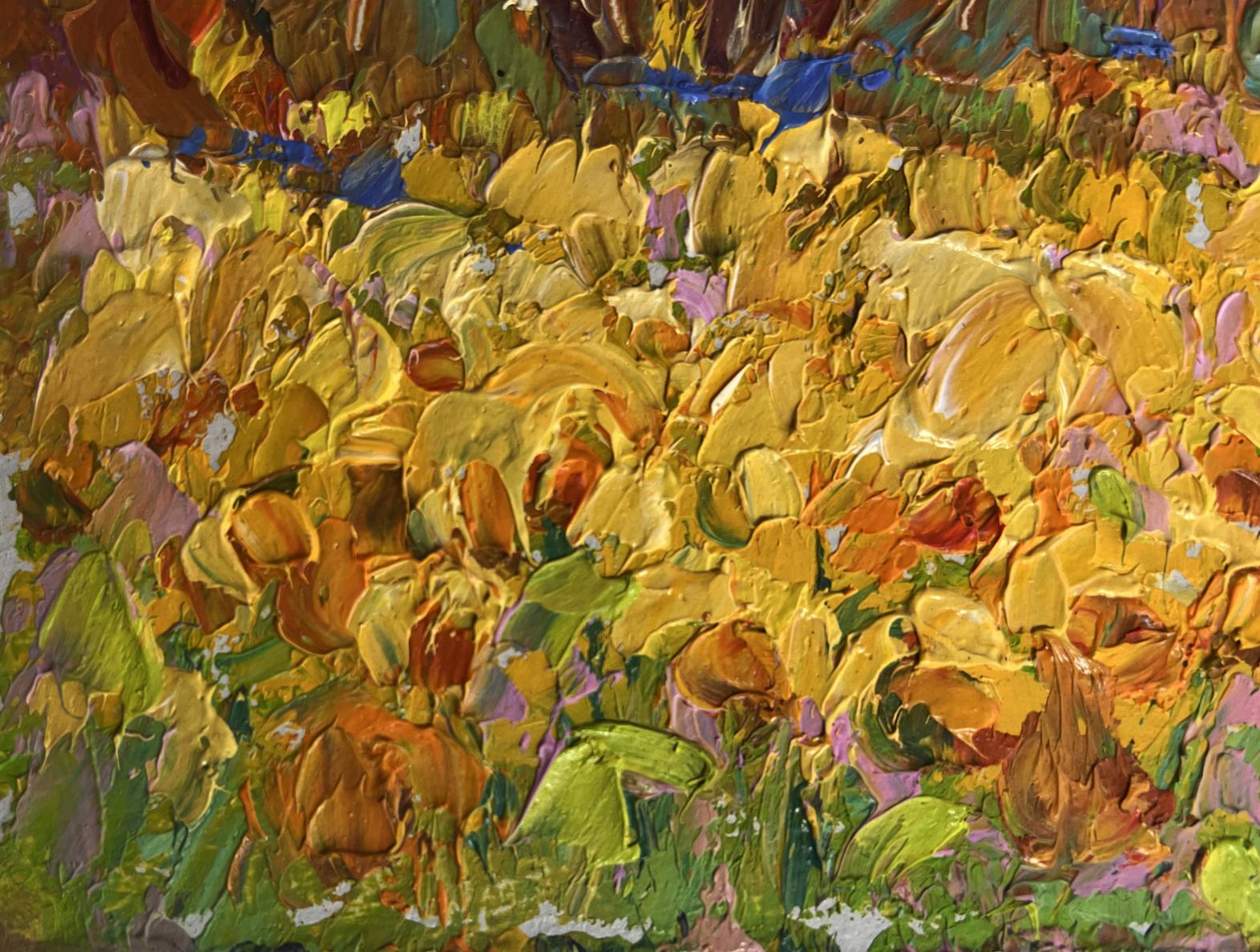 Oil painting of huge sunflower fields by Oleksiy Ivanyuk