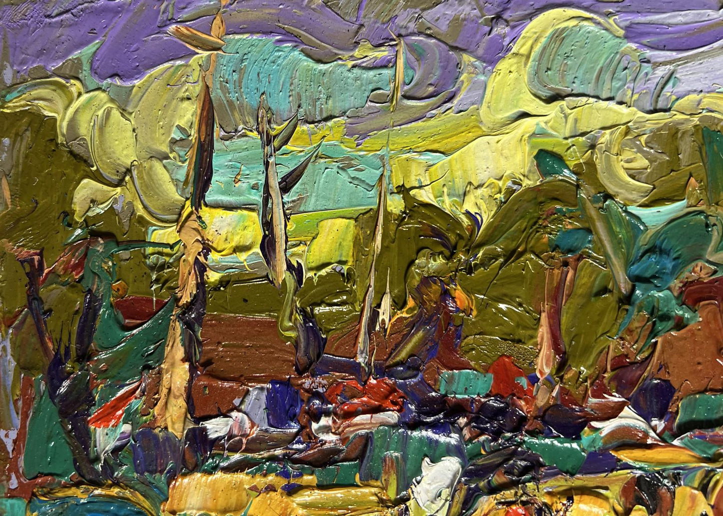 Vibrant impressionist oil painting For a walk in the field by Oleksiy Ivanyuk