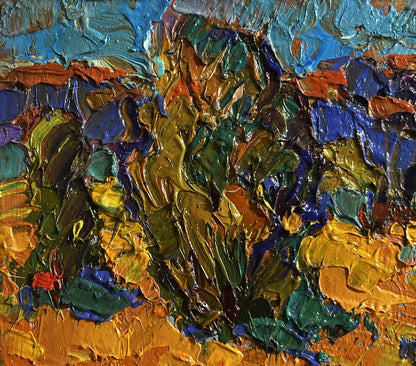 Vibrant impressionist oil painting Moonlit night by Oleksiy Ivanyuk