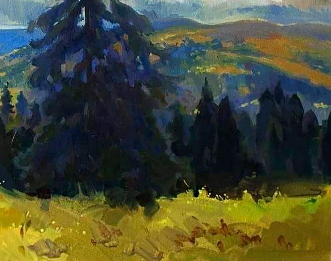 Oil painting September in the mountains by Anastasia Yaroshevich