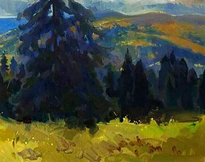 Oil painting September in the mountains by Anastasia Yaroshevich