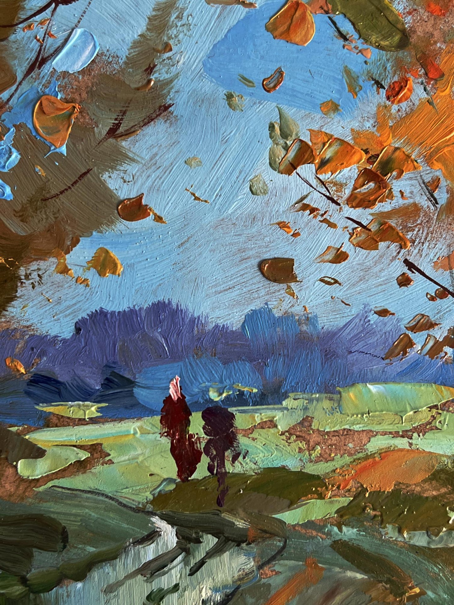 Oil painting Path in the field by Yuriy Suprunchuk autumn landscape