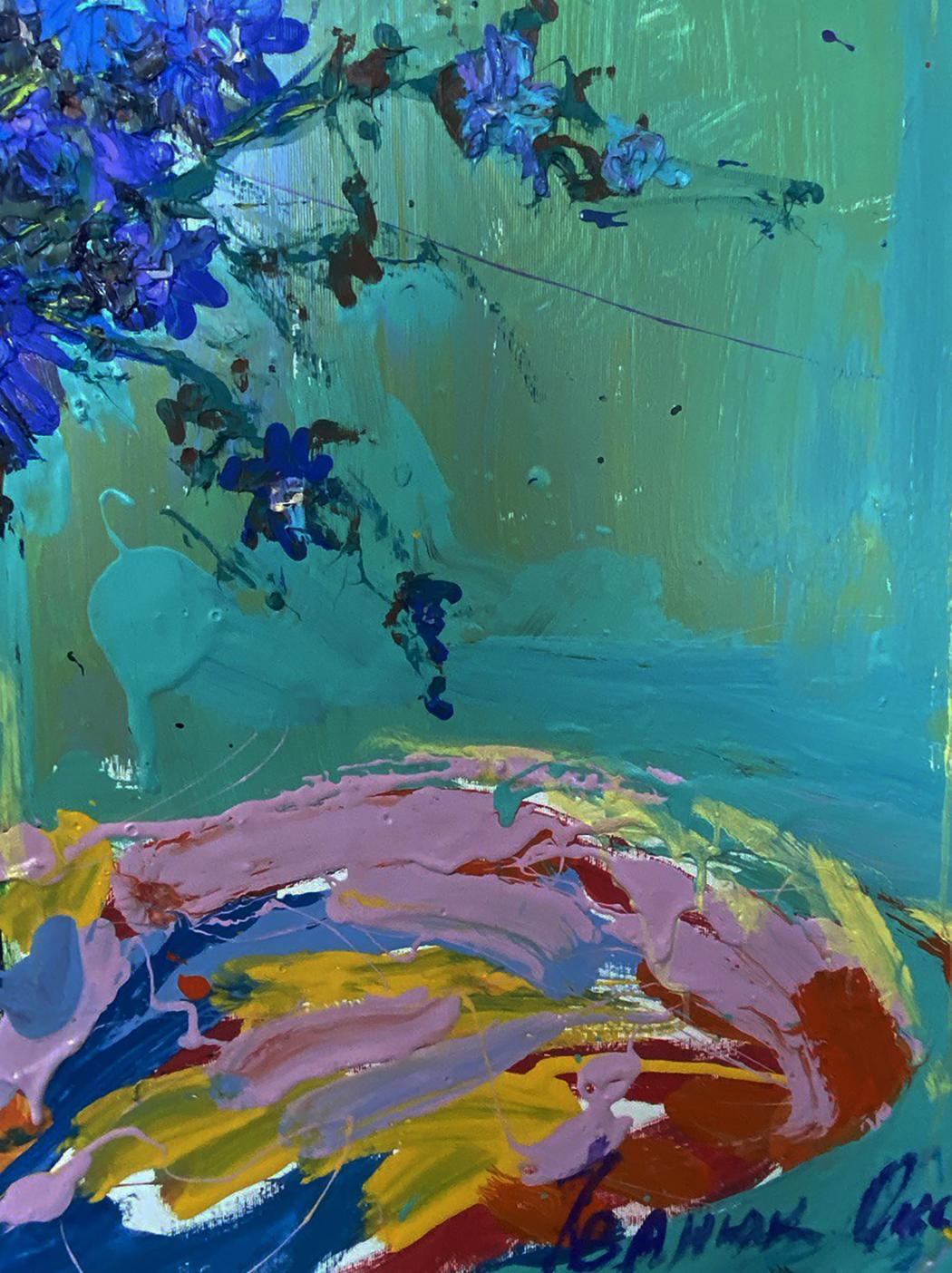Vibrant oil painting Floral morning by Oksana Ivanyuk with bold colorful strokes
