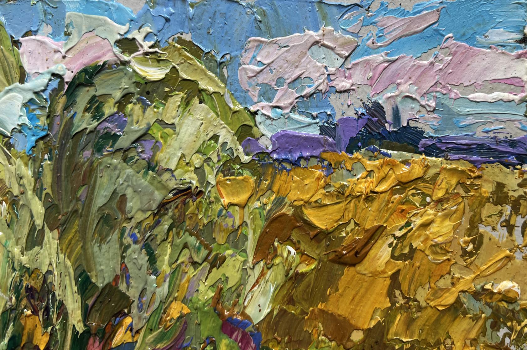 Vibrant impressionist oil painting On the summer lake by Oleksiy Ivanyuk