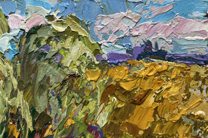 Vibrant impressionist oil painting On the summer lake by Oleksiy Ivanyuk