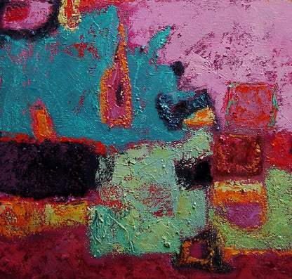 Vibrant impasto oil painting Penetrating abstraction by Tatyana Shulyak