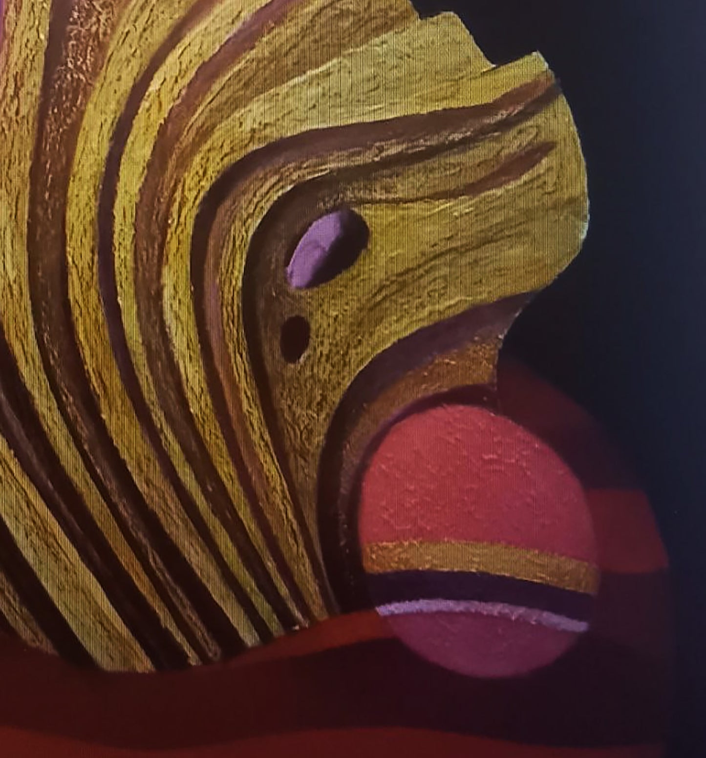 Oil painting Element by Alexander Strashevich: swirling golden brown stripes