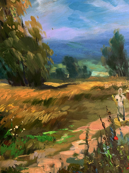 Oil painting A light breeze on a flower field by Yuriy Suprunchuk