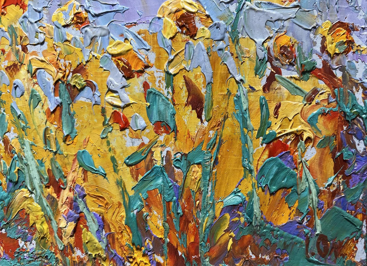 Vibrant To the Sky oil painting by Oleksiy Ivanyuk with impressionist brushstrokes