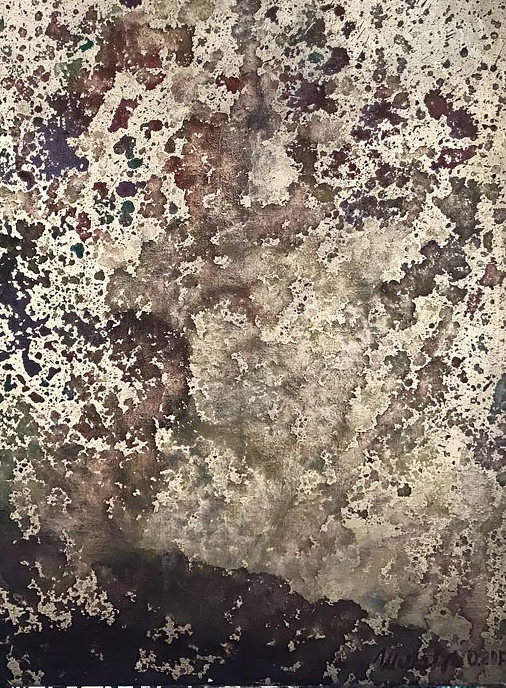 Abstract acrylic painting Think with Your Body by Olga Melezhik