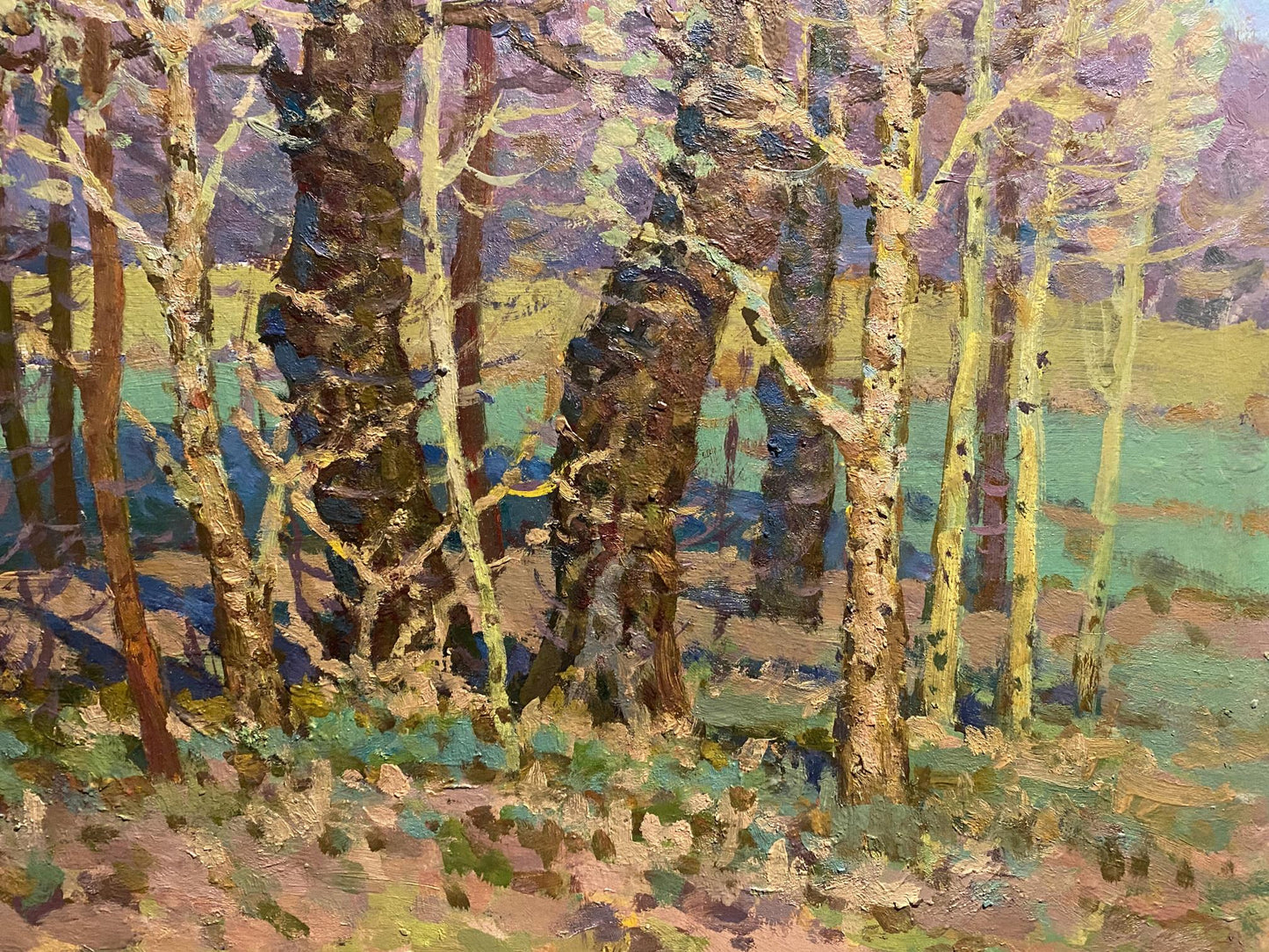 Oil painting Evening in the spring forest by Grigoriy Ruban