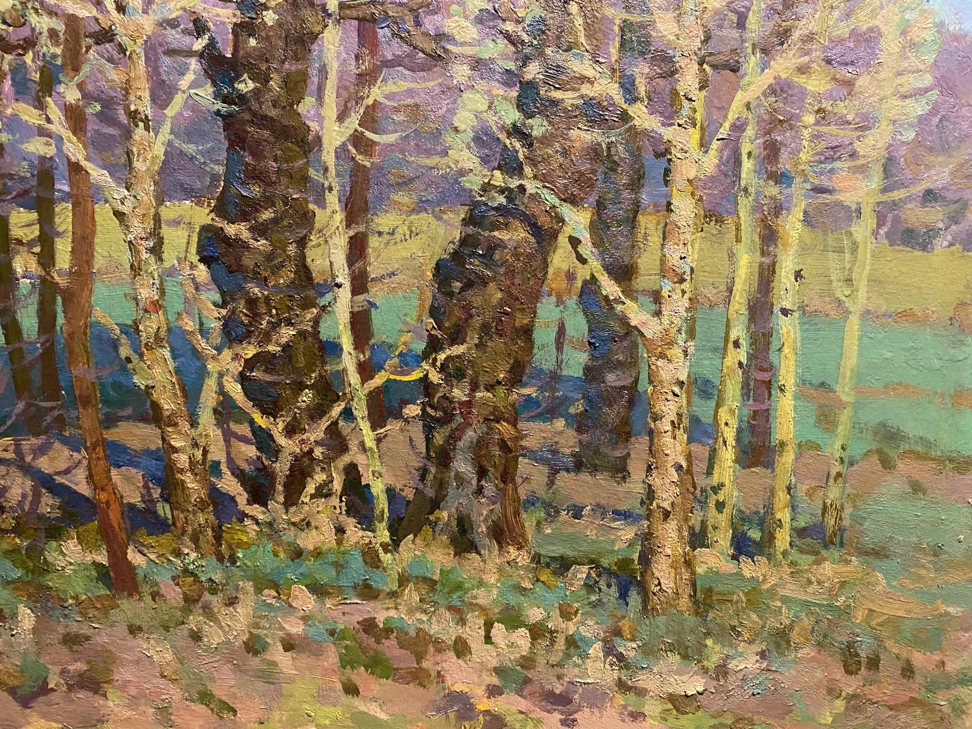 Oil painting Evening in the spring forest by Grigoriy Ruban