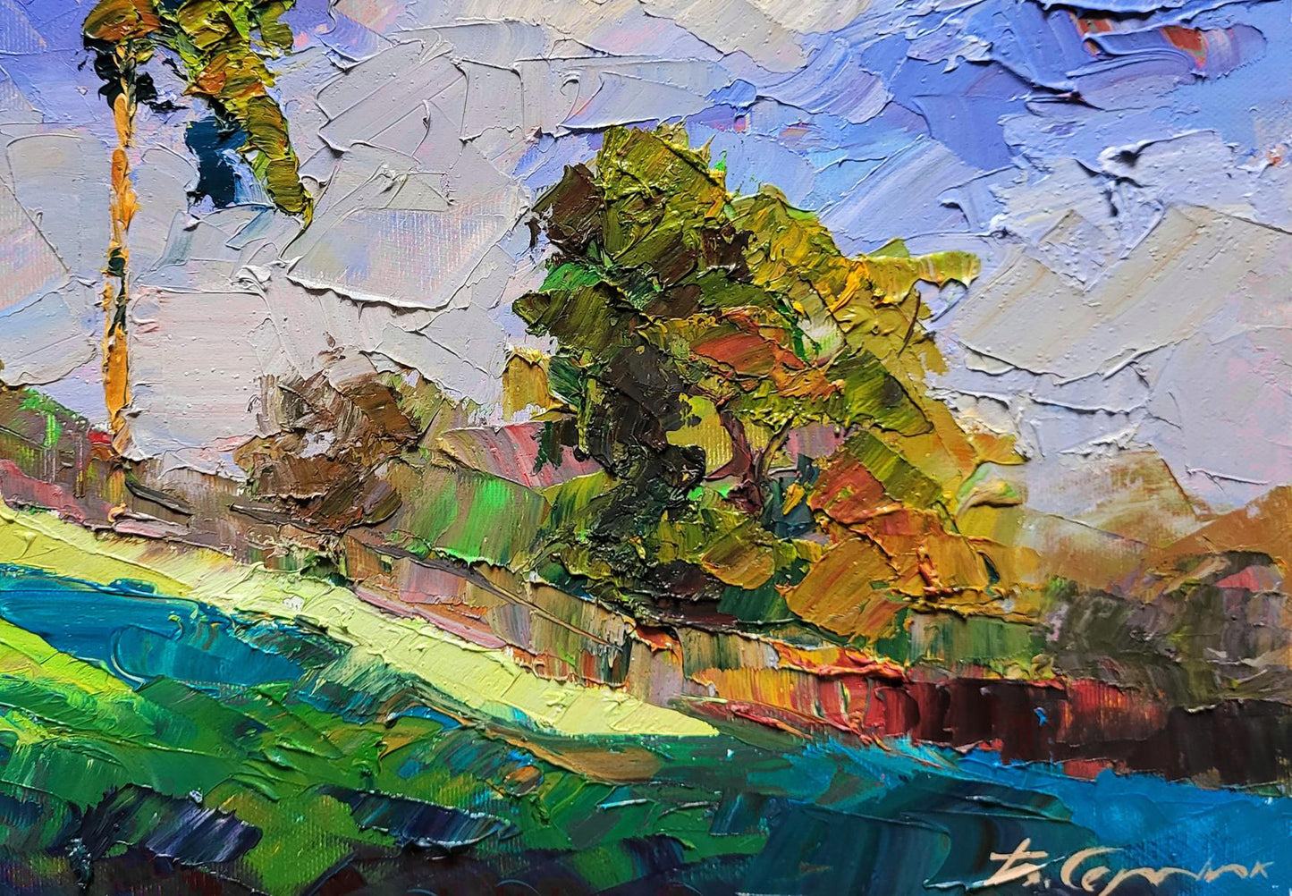 Vibrant impressionist oil painting The Last Days of Summer by Boris Serdyuk
