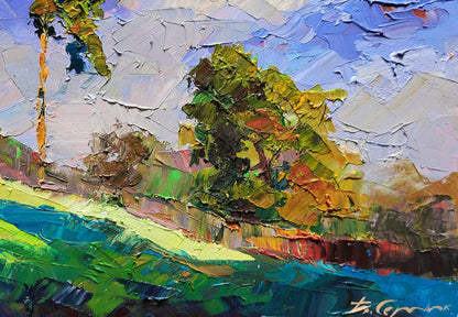 Vibrant impressionist oil painting The Last Days of Summer by Boris Serdyuk
