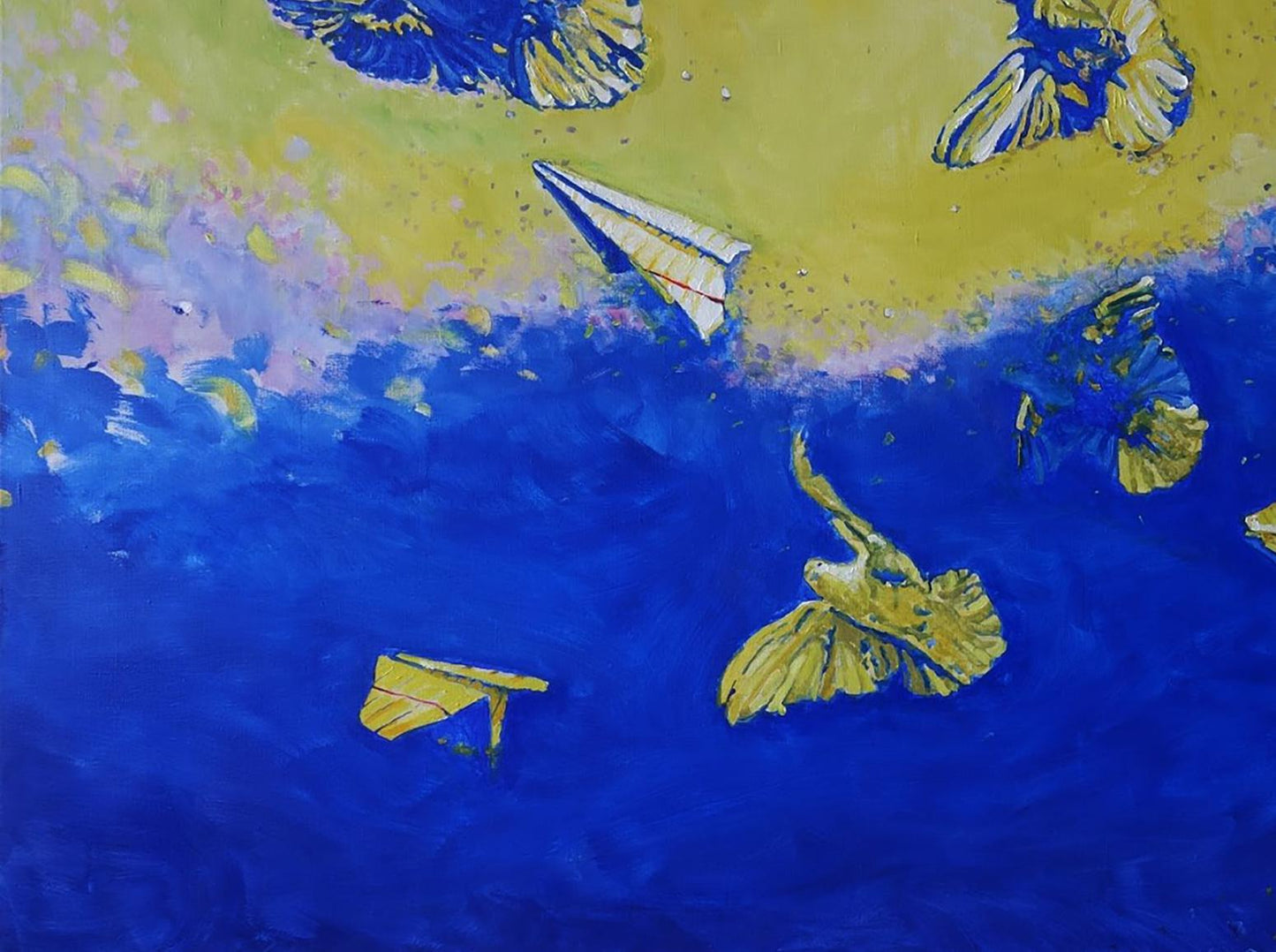 Oil painting Birds in the sky Anatoly Varvarov