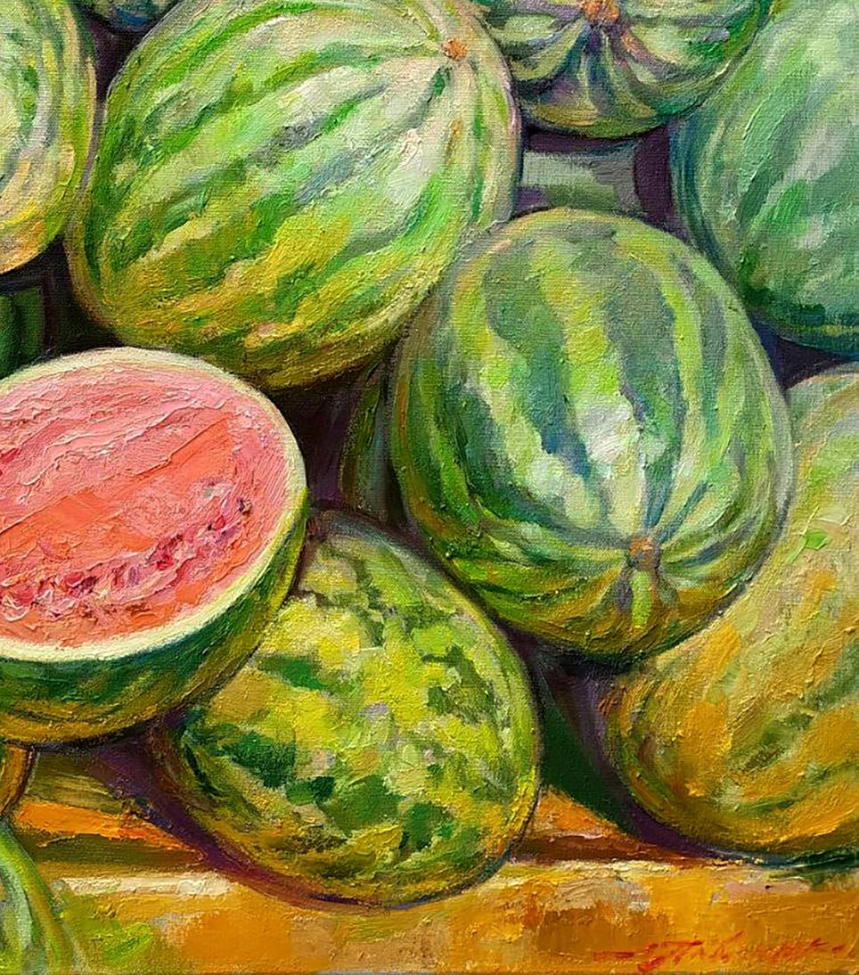 Oil painting of watermelons by Leonid Pavlenko