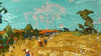 Vibrant impressionist oil painting Sunny day in the field by Oleksiy Ivanyuk
