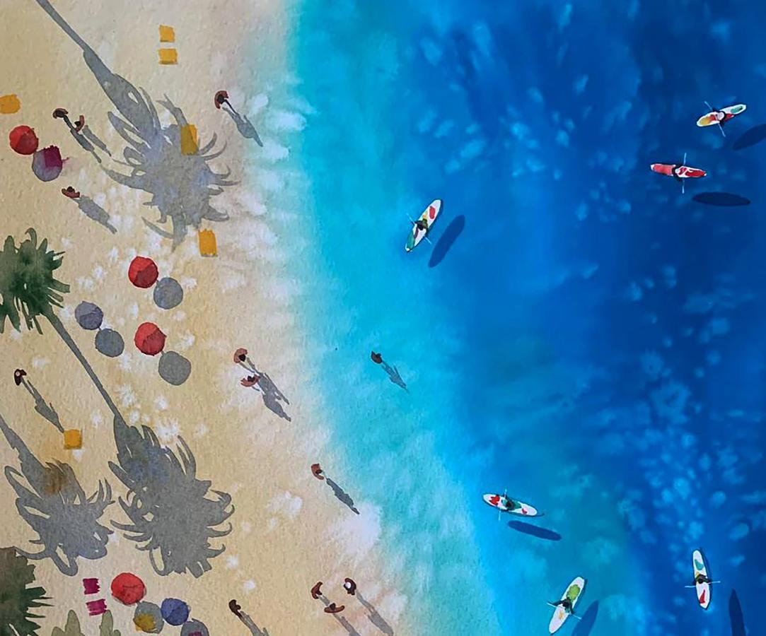 Watercolor painting Earthly Paradise Olena Klimenko