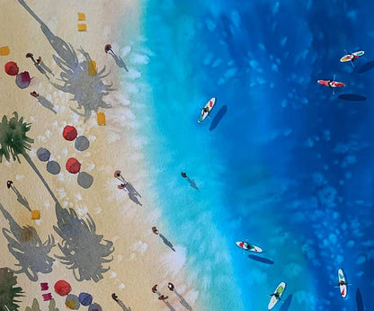Watercolor painting Earthly Paradise Olena Klimenko
