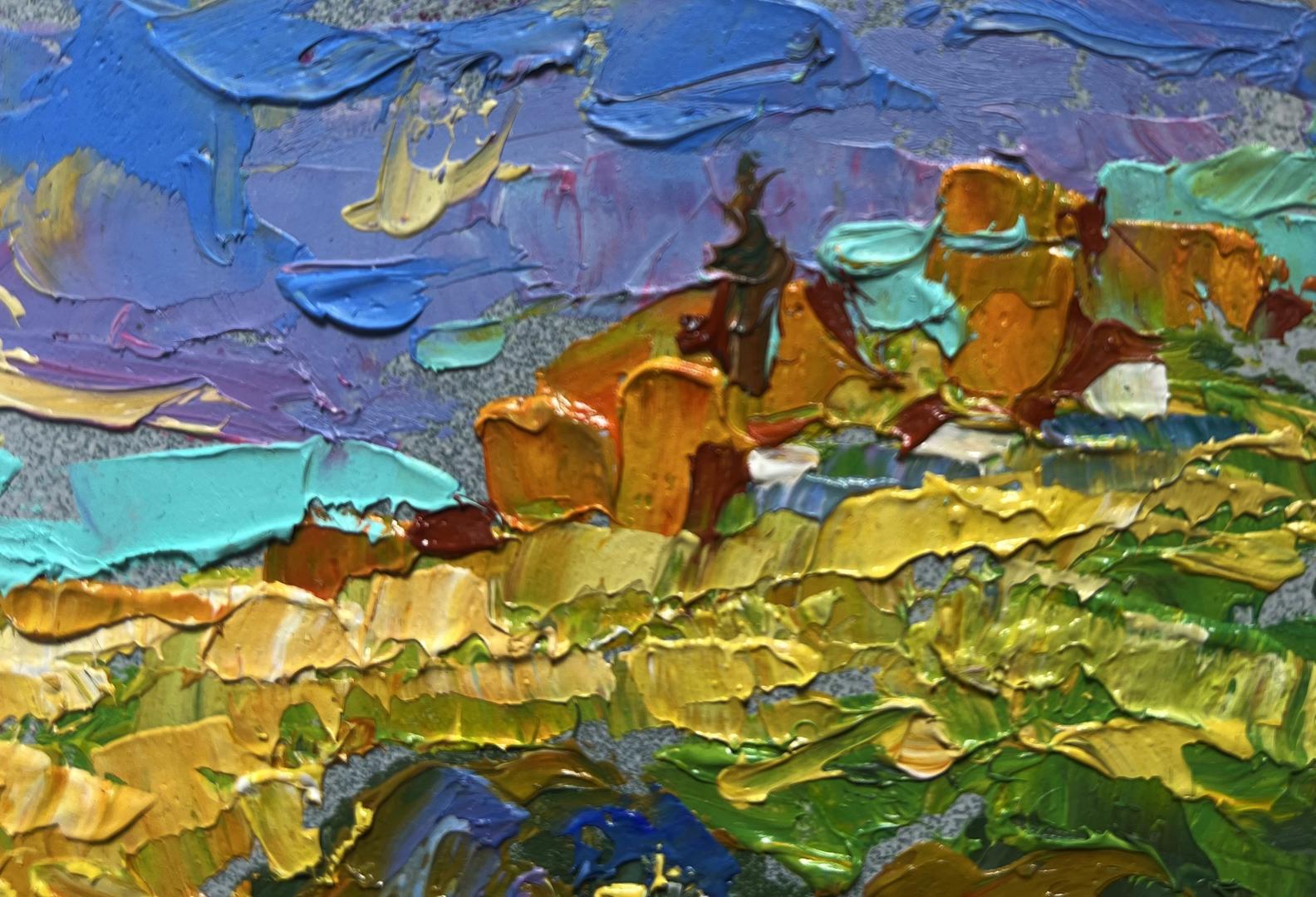Vibrant oil painting Sunny summer day by Oleksiy Ivanyuk landscape