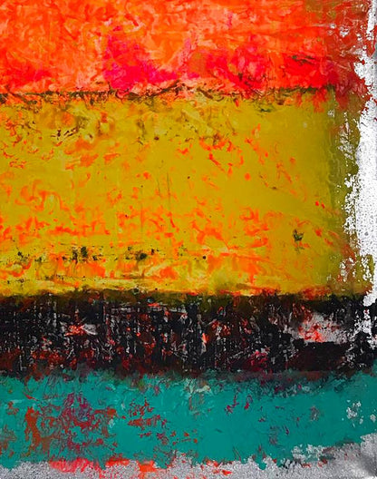 Vibrant abstract acrylic painting A treat for my eyes by Olga Melezhik