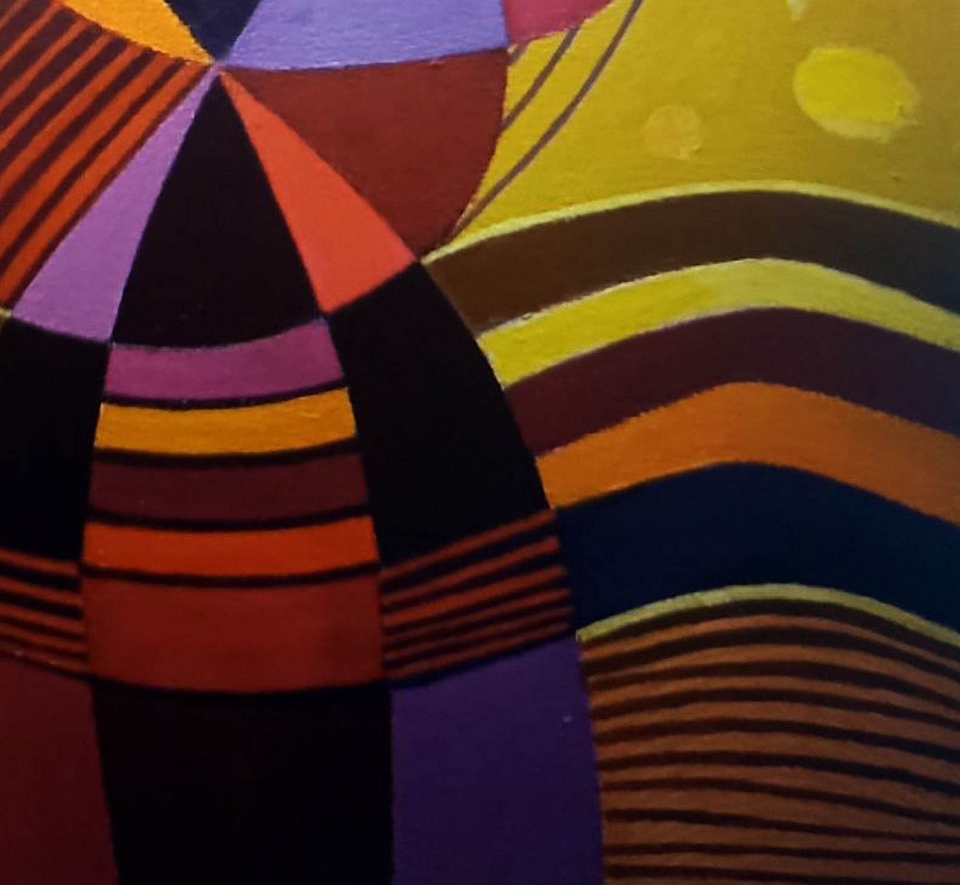 Vibrant Toy by Alexander Strashevich oil painting with bold geometric shapes