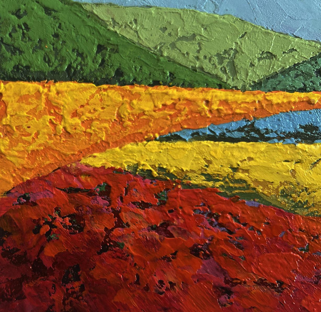 Vibrant oil painting Autumn evenings in the meadows by V. Zadorozhnya