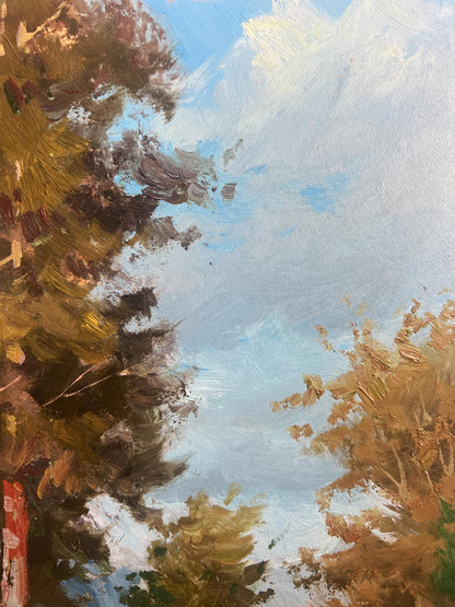 Oil painting Admire the summer forest by Yuriy Suprunchuk autumn tree