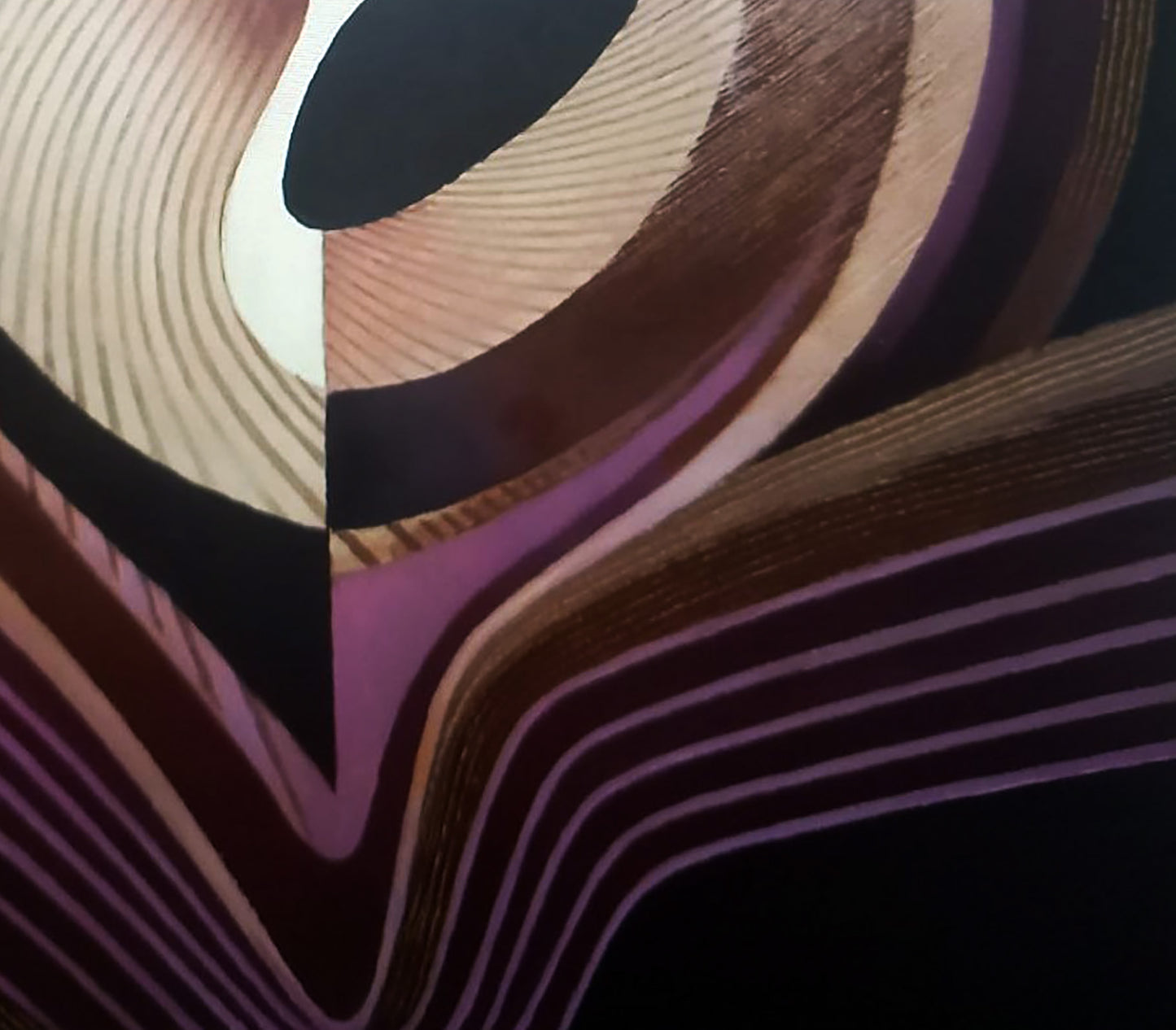 Oil painting Shell by Alexander Strashevich: abstract brown, purple, black swirls