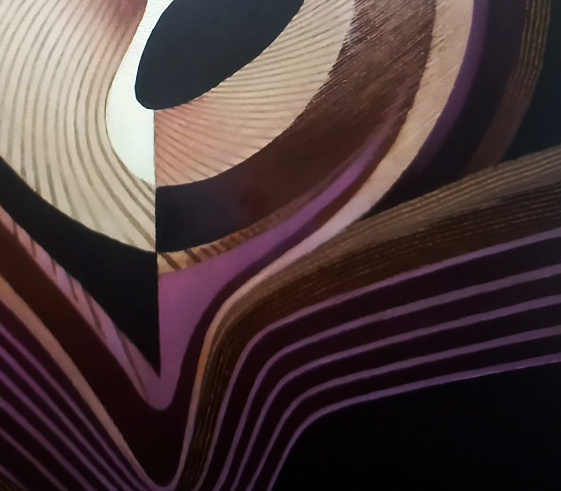 Oil painting Shell by Alexander Strashevich: abstract brown, purple, black swirls