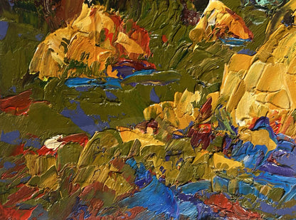 Vibrant impressionist oil painting Returning from the field in the evening by Oleksiy Ivanyuk