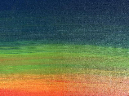 Acrylic painting Calm and focused by Olga Melezhik, blue to red gradient