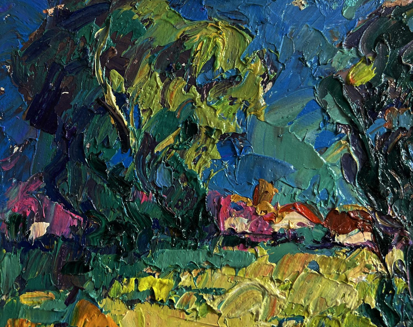 Vibrant impressionist oil painting After the Rain Freshness by Oleksiy Ivanyuk