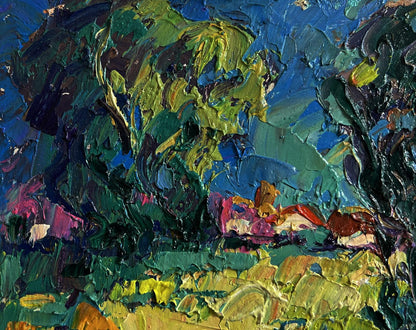 Vibrant impressionist oil painting After the Rain Freshness by Oleksiy Ivanyuk