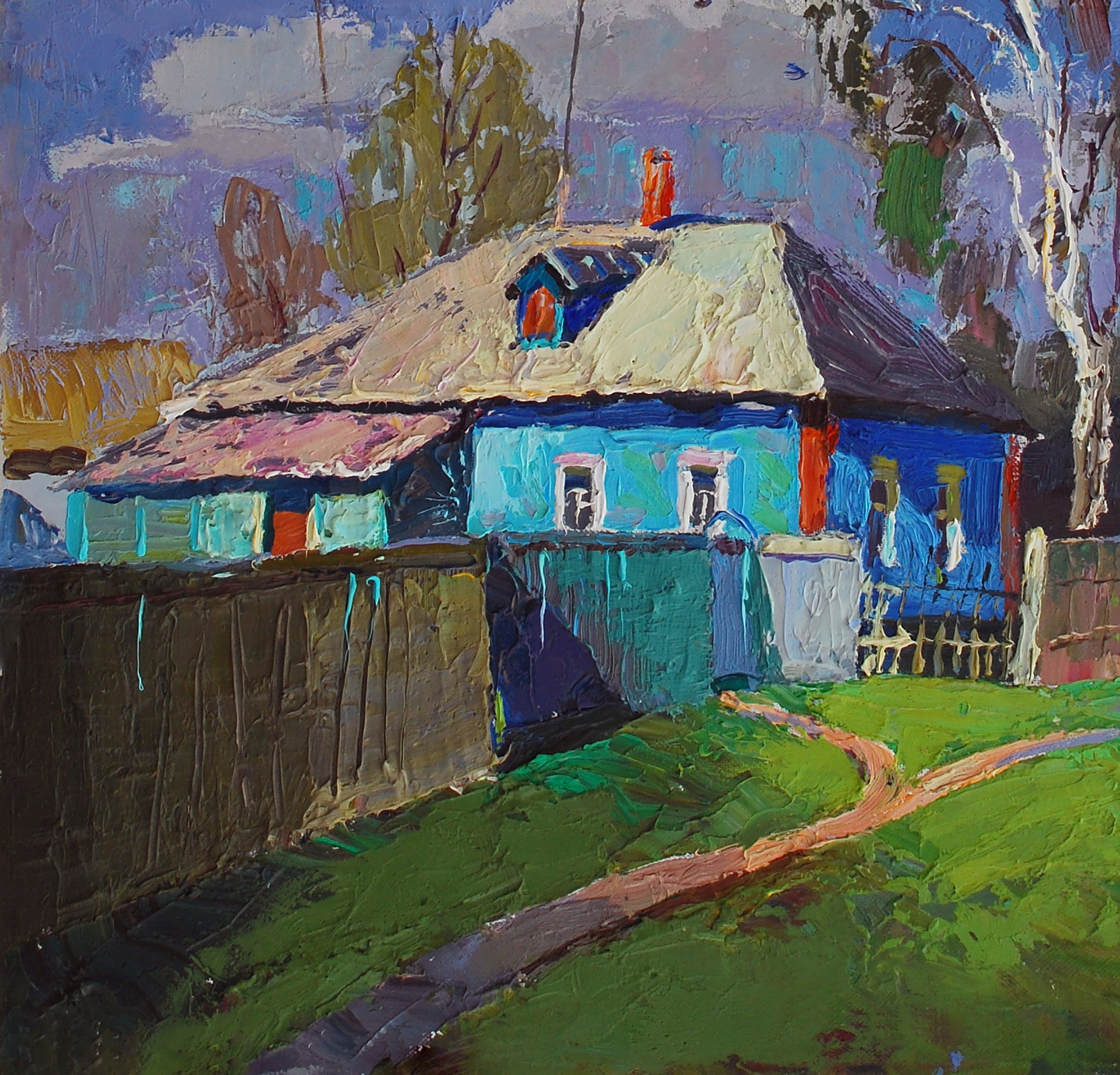 Oil painting Spring in the city of Divination by Egor Shvachunov