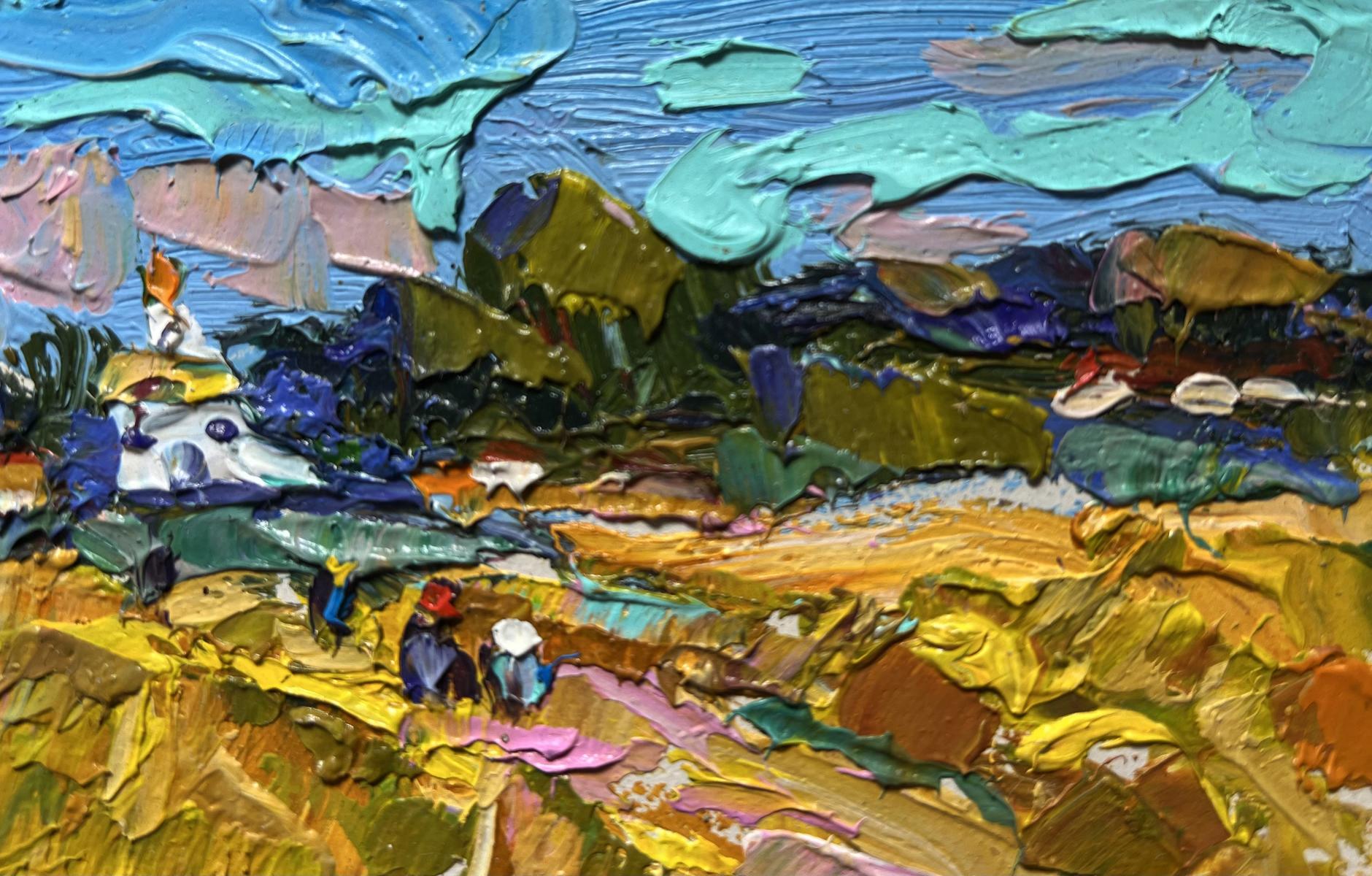Vibrant impressionist oil painting The road leading to the village by Oleksiy Ivanyuk