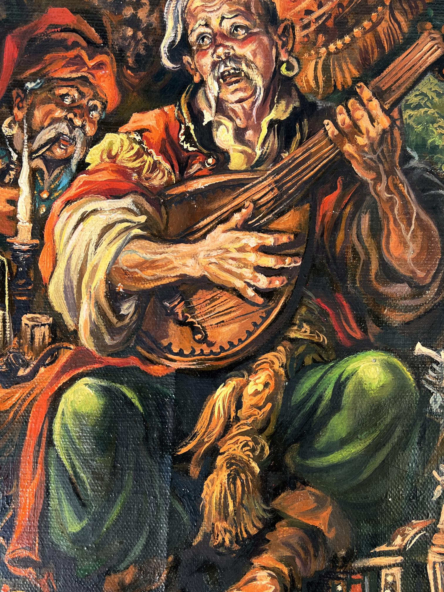 Oil painting portrait of musician by Alexander Litvinov