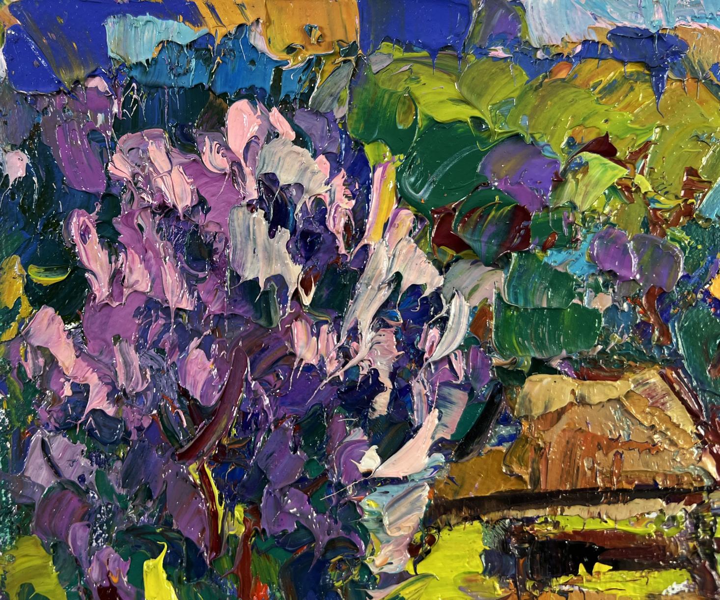 Vibrant impressionist oil painting Earth awakens to new life by Oksana Ivanyuk