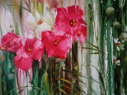Abstract oil painting Spring flowers Anatoly Tarabanov