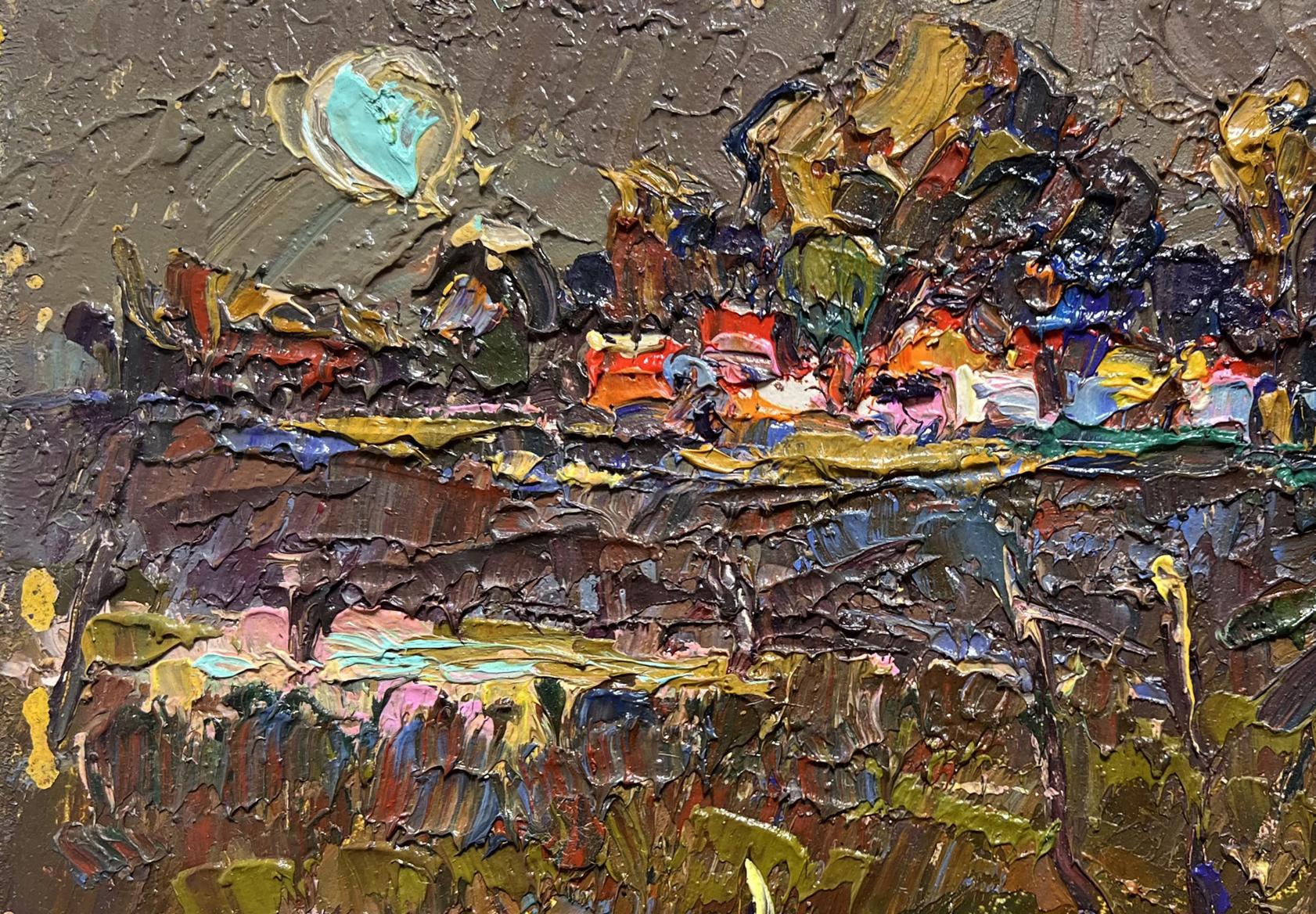 Oil painting Evening Silence in the Village by Oleksiy Ivanyuk