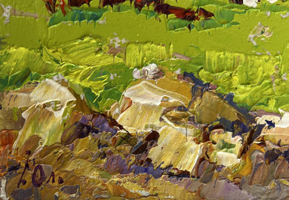 Vibrant impressionist oil painting In the spring meadows by Oleksiy Ivanyuk