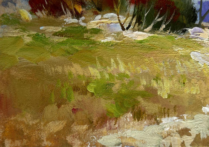 Oil painting Twilight of the autumn forest by Yuriy Suprunchuk